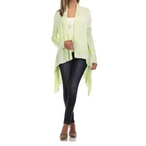 Draped Cardigan - White And Green- S- NWT- Trendology
